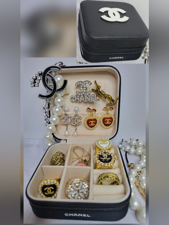 unbranded Accessories - CHANEL ribbon Embellished PU Leather Jewelry Box